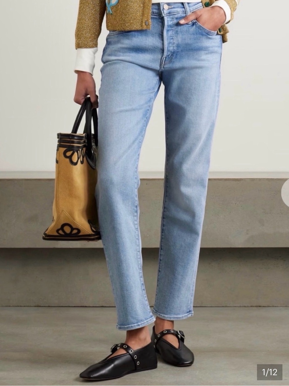 MOTHER Light Blue Straight Leg Jeans